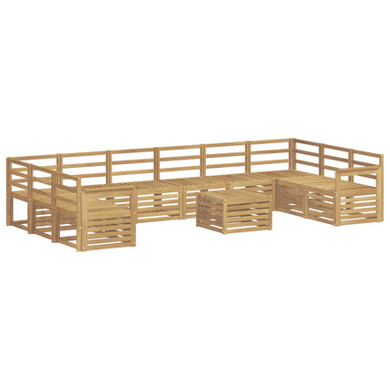 Udendørs sofagruppe 11 pcs Hvid 59 x 59 x 37 cm