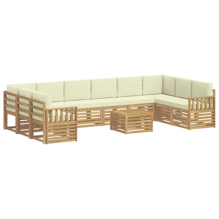 Udendørs sofagruppe 8 pcs Hvid og creme 59 x 59 x 37 cm