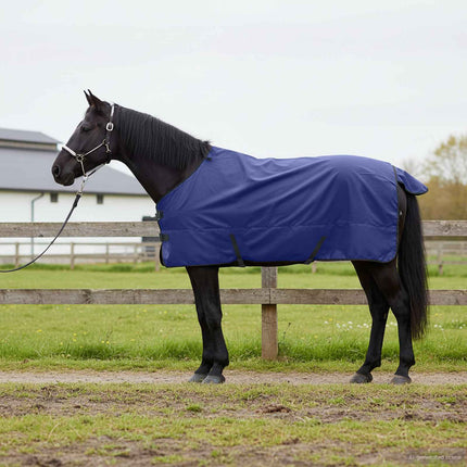 Hestetæppe Mørk Grøn og Sort 75 cm Polyester