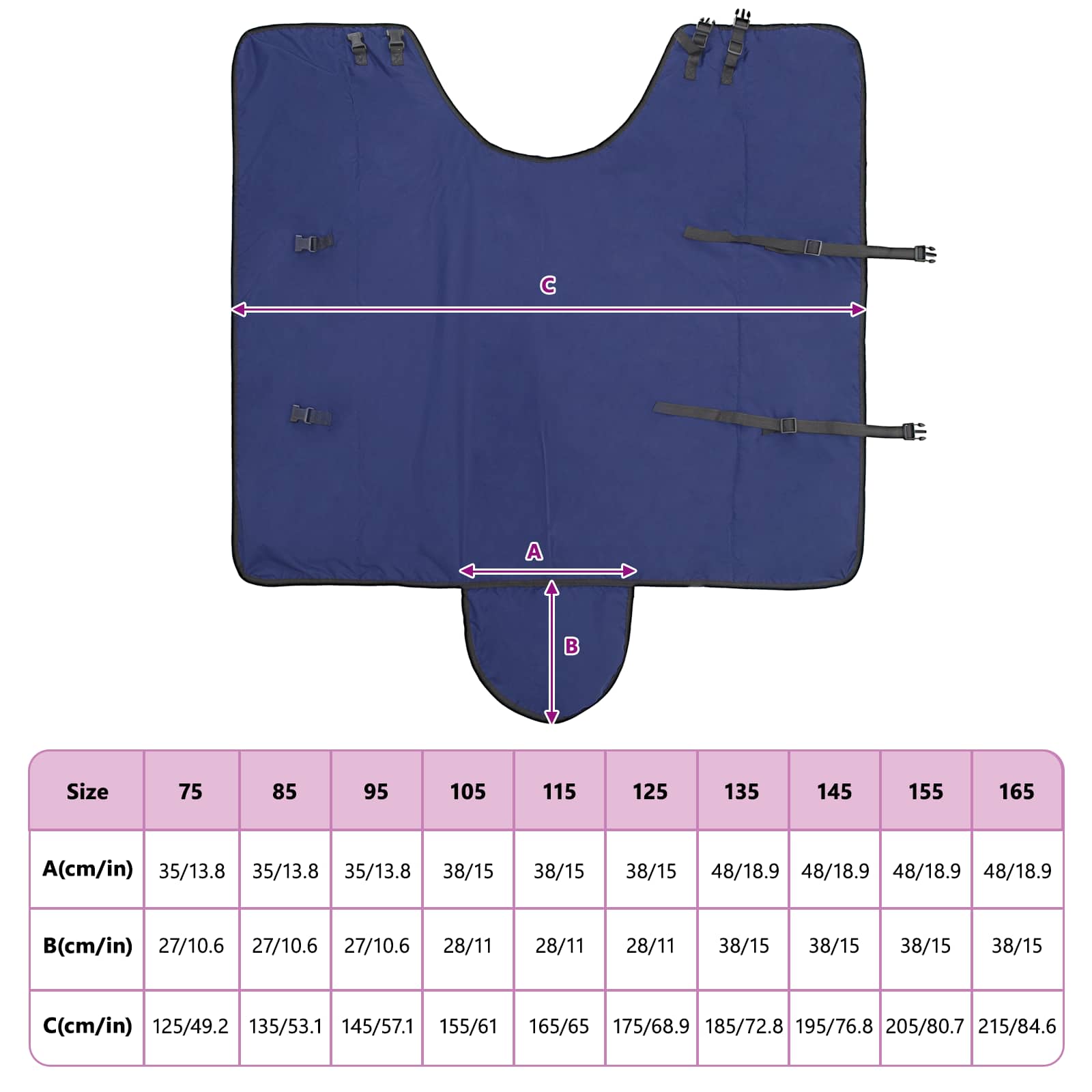Hestetæppe Mørk Grøn og Sort 135 cm Polyester