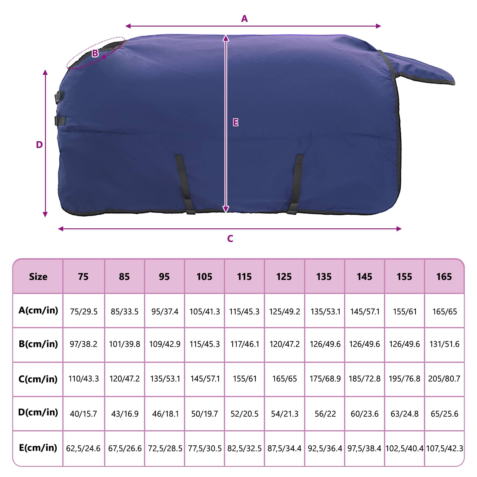 Hestetæppe Mørk Grøn og Sort 145 cm Polyester