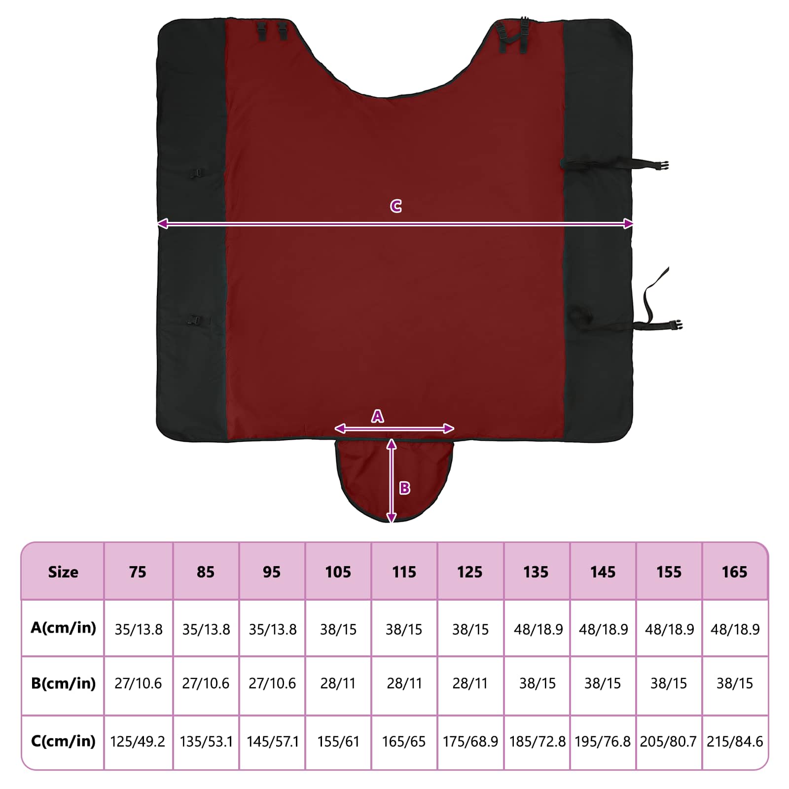 Hestetæppe Mørk Grøn og Sort 115 cm Polyester