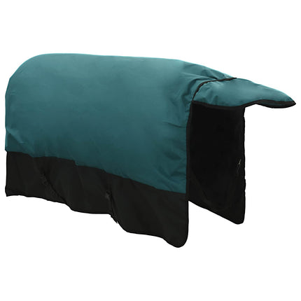Hestetæppe Mørk Grøn og Sort 115 cm Polyester