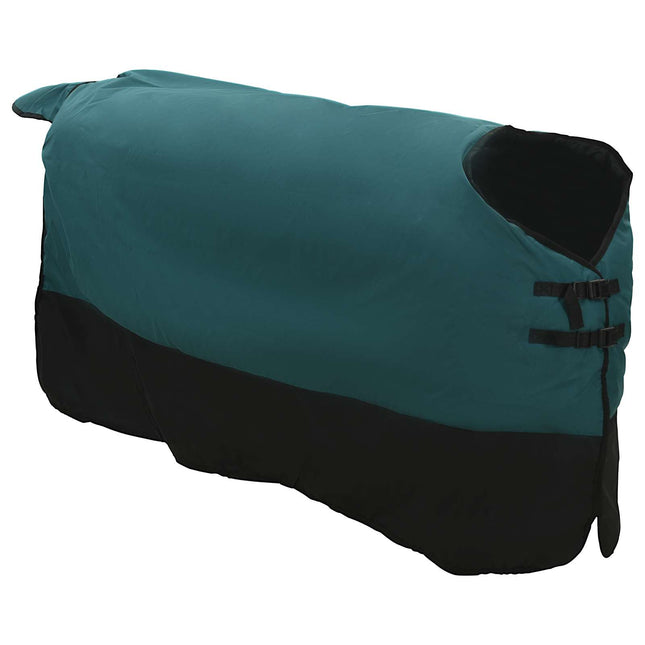 Hestetæppe Mørk Grøn og Sort 145 cm Polyester