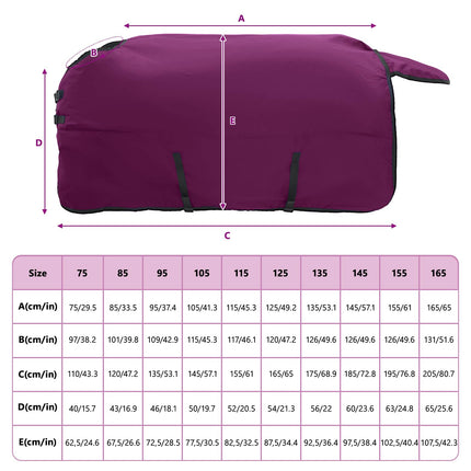 Hestetæppe Fuldt Lilla 145 cm Polyester