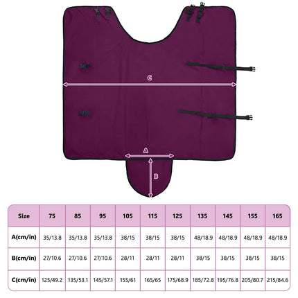 Hestetæppe Fuldt Lilla 165 cm Polyester