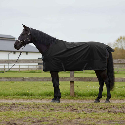 Hestetæppe Mørk Grøn og Sort 85 cm Polyester