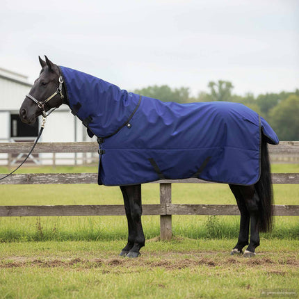 Hestetæppe Mørk Grøn og Sort 115 cm Polyester
