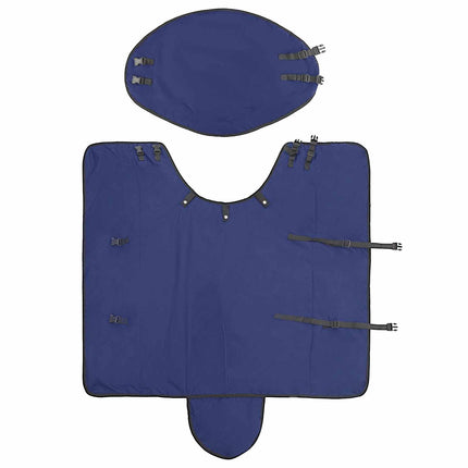 Hestetæppe Mørk Grøn og Sort 145 cm Polyester