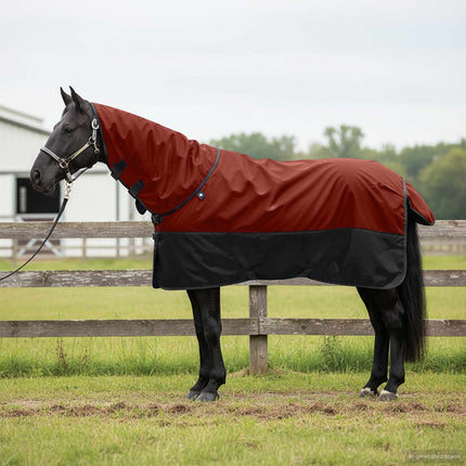 Hestetæppe Mørk Grøn og Sort 95 cm Polyester
