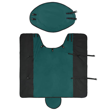 Hestetæppe Mørk Grøn og Sort 115 cm Polyester