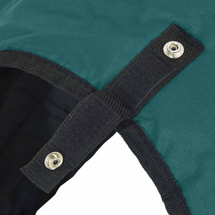 Hestetæppe Mørk Grøn og Sort 145 cm Polyester