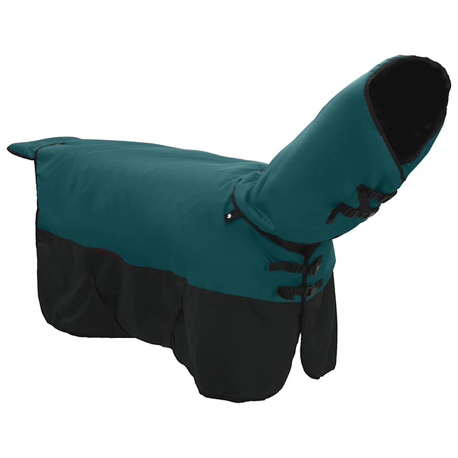 Hestetæppe Mørk Grøn og Sort 145 cm Polyester