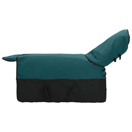 Hestetæppe Mørk Grøn og Sort 155 cm Polyester