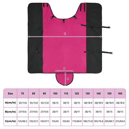Hestetæppe Pink og Sort 125 cm Polyester