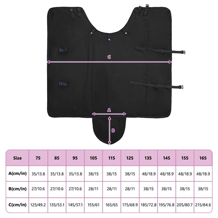 Hestetæppe Mørk Grøn og Sort 145 cm Polyester