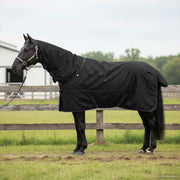 Hestetæppe Mørk Grøn og Sort 165 cm Polyester
