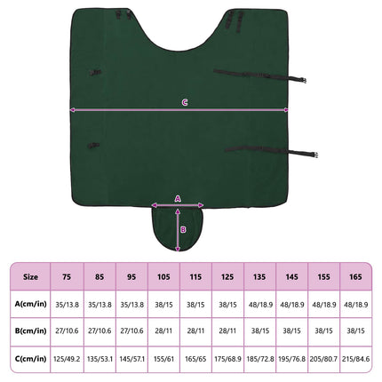 Hestetæppe Mørkegrøn 125 cm Polyester Fleece