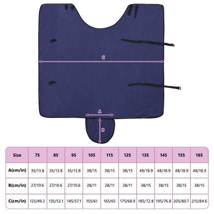 Hestetæppe Mørkeblå 125 cm Polyester Fleece