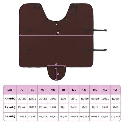 Hestetæppe Mørkebrun 95 cm Polyester Fleece