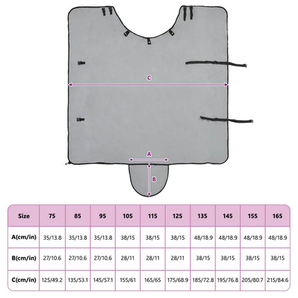 Hestetæppe Lysegrå og pink 115 cm Polyester Fleece