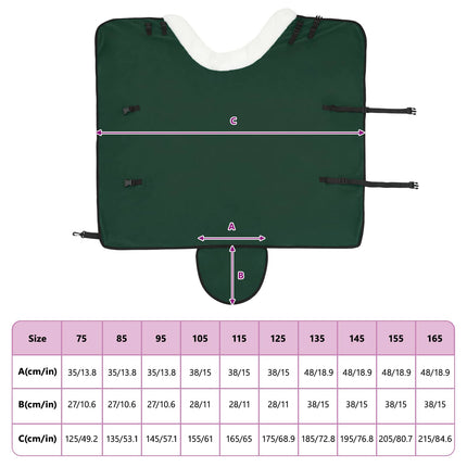 Hestetæppe Mørkegrøn 85 cm Polar fleece