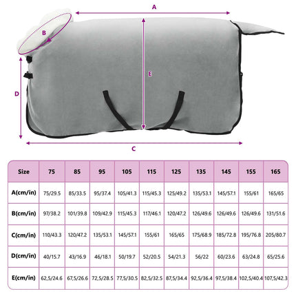Hestetæppe Mørkegrøn 115 cm Polar fleece