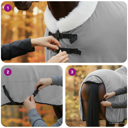 Hestetæppe Mørkegrøn 155 cm Polar fleece