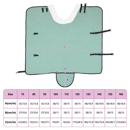 Hestetæppe Grøn 115 cm Polar fleece