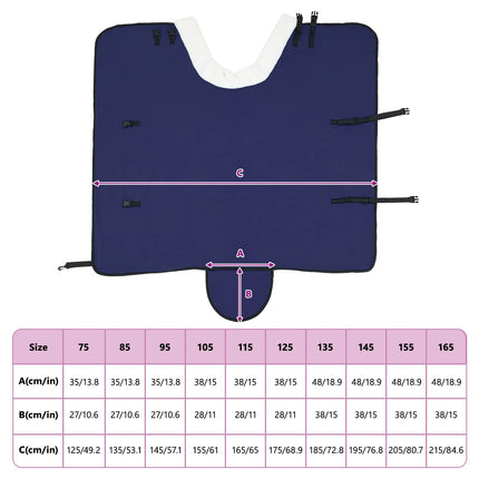 Hestetæppe Mørkeblå 95 cm Polar fleece