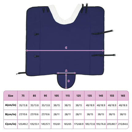Hestetæppe Mørkeblå 155 cm Polar fleece