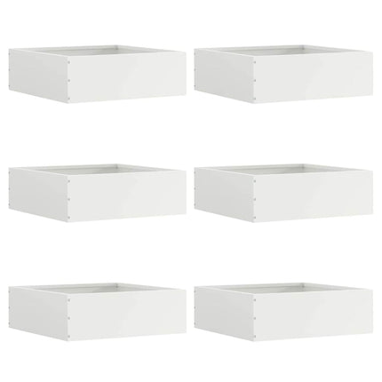 Plænekant 6 pcs Hvid 40 x 40 x 13 cm Stål