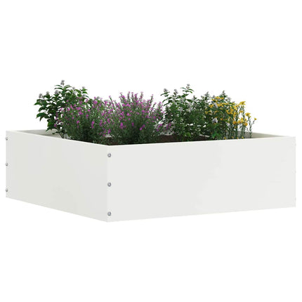 Plænekant 6 pcs Hvid 40 x 40 x 13 cm Stål
