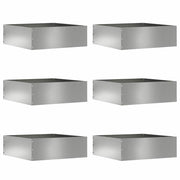 Plænekant 6 pcs Sølv 40 x 40 x 13 cm Galvaniseret stål