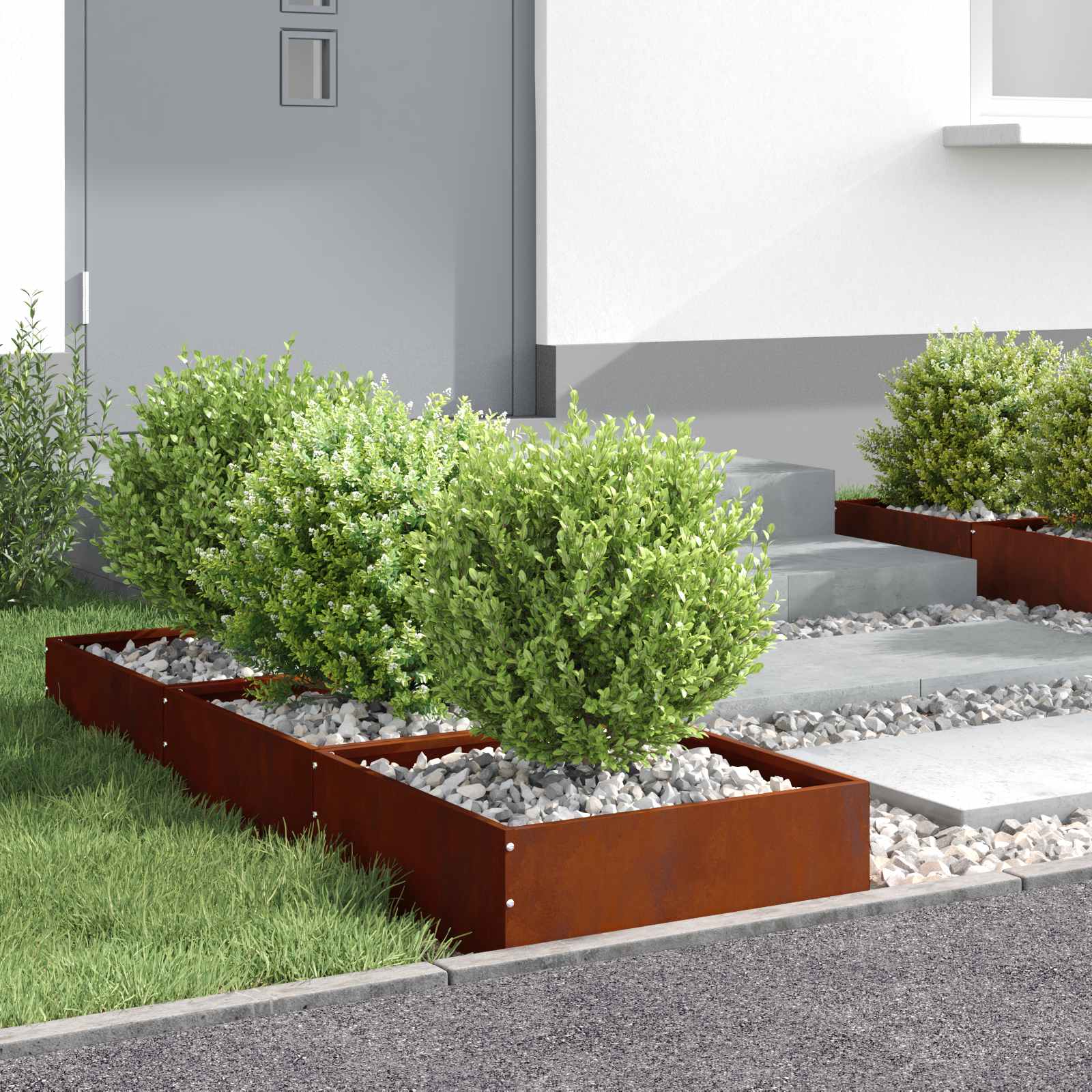 Plænekant 6 pcs Rusten 40 x 40 x 13 cm Cortenstål