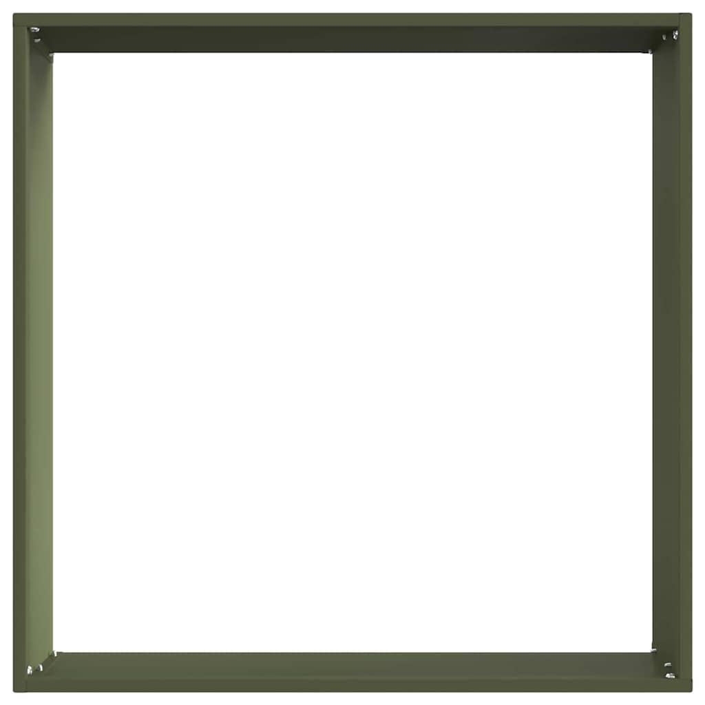 Plænekant Olivengrøn 50 x 50 x 13 cm Stål