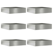 Plænekant 6 pcs Sølv 50 x 50 x 13 cm Galvaniseret stål