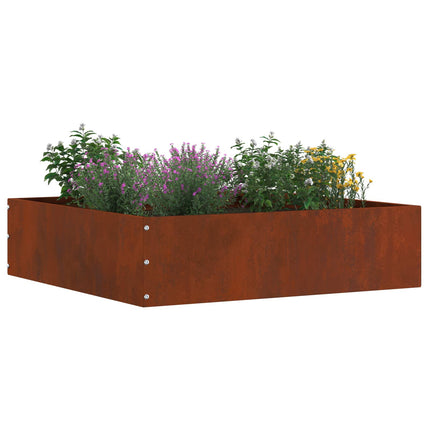 Plænekant Rusten 50 x 50 x 13 cm Cortenstål