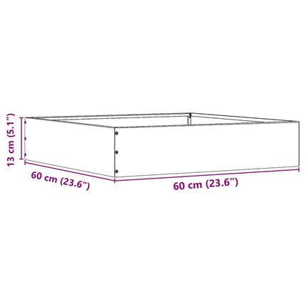 Plænekant Hvid 60 x 60 x 13 cm Stål