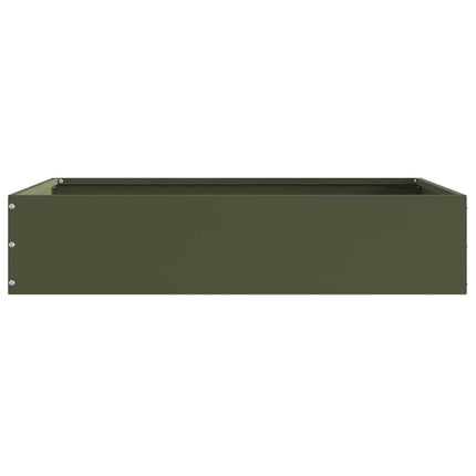 Plænekant 6 pcs Oliven grøn 60 x 60 x 13 cm Stål