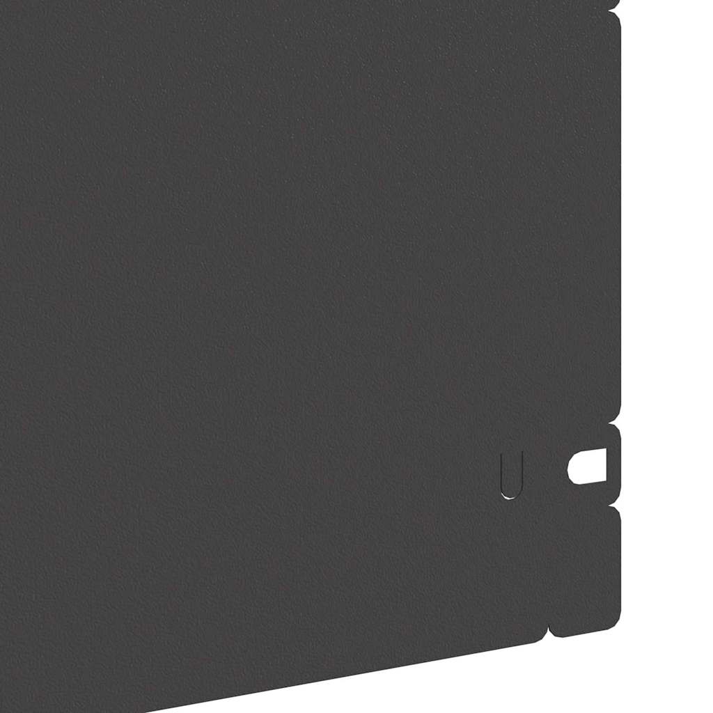 Plænekanter 10 pcs Sort 103 x 0,05 x 22 cm Stål