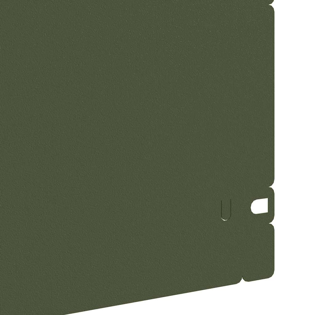 Plænekanter 20 pcs Oliven grøn 103 x 0,05 x 22 cm Stål