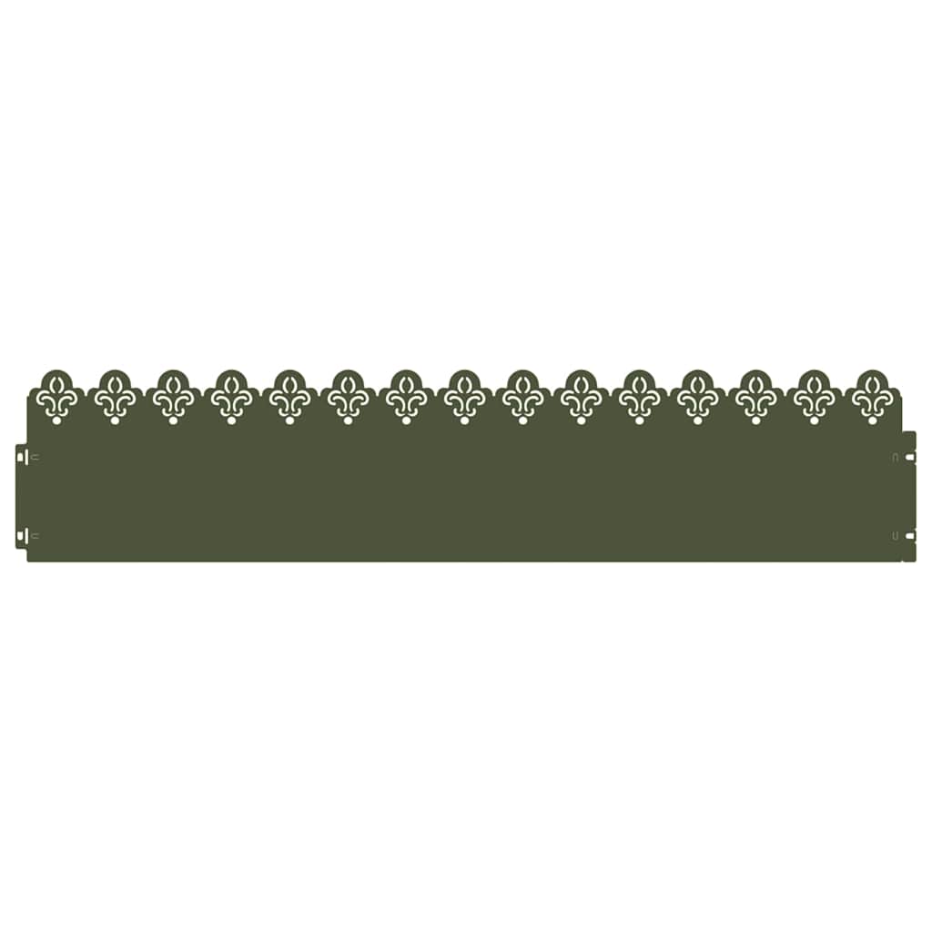 Plænekanter 30 pcs Oliven grøn 103 x 0,05 x 22 cm Stål