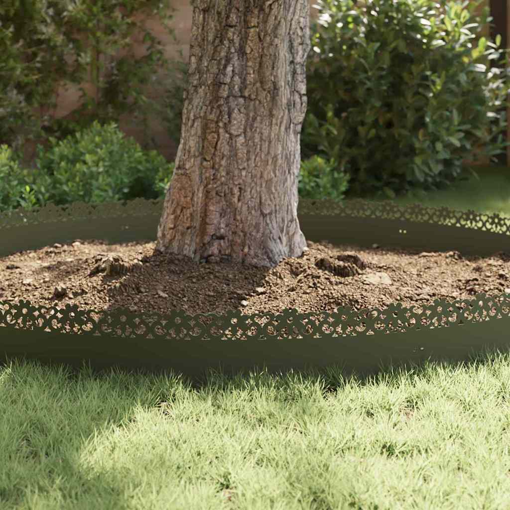 Plænekanter 20 pcs Oliven grøn 103 x 0,05 x 22 cm Stål