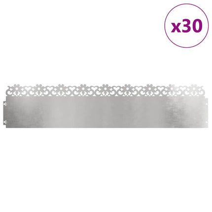 Plænekanter 30 pcs Sølv 103 x 0,05 x 22 cm Rustfrit stål