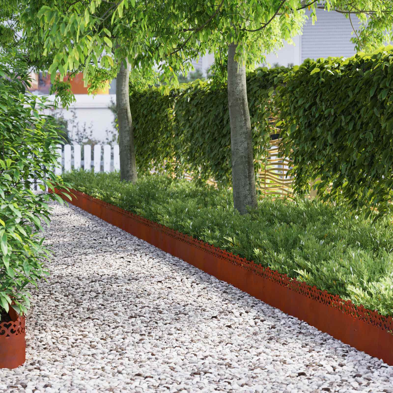 Plænekanter 30 pcs Rusten 103 x 0,05 x 22 cm Cortenstål