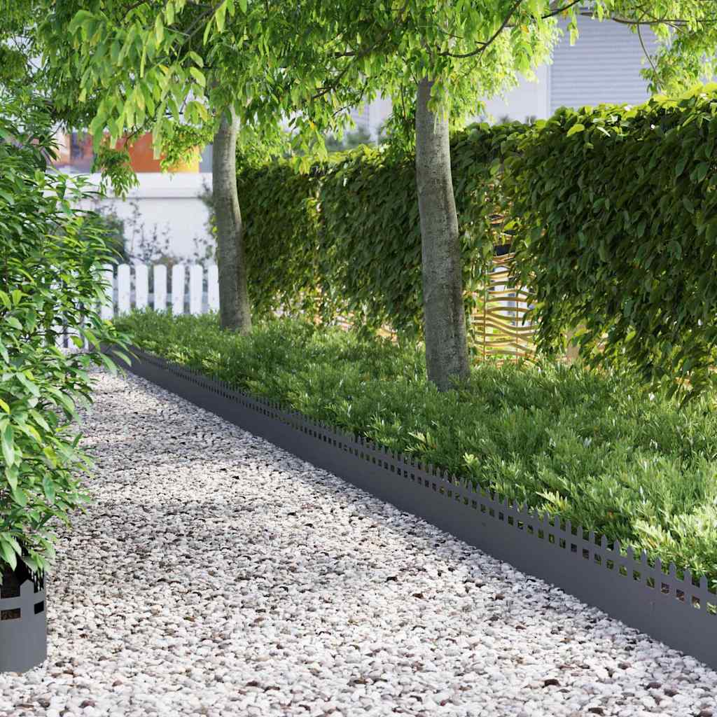 Plænekanter 20 pcs Antracit 103 x 0,05 x 22 cm Stål