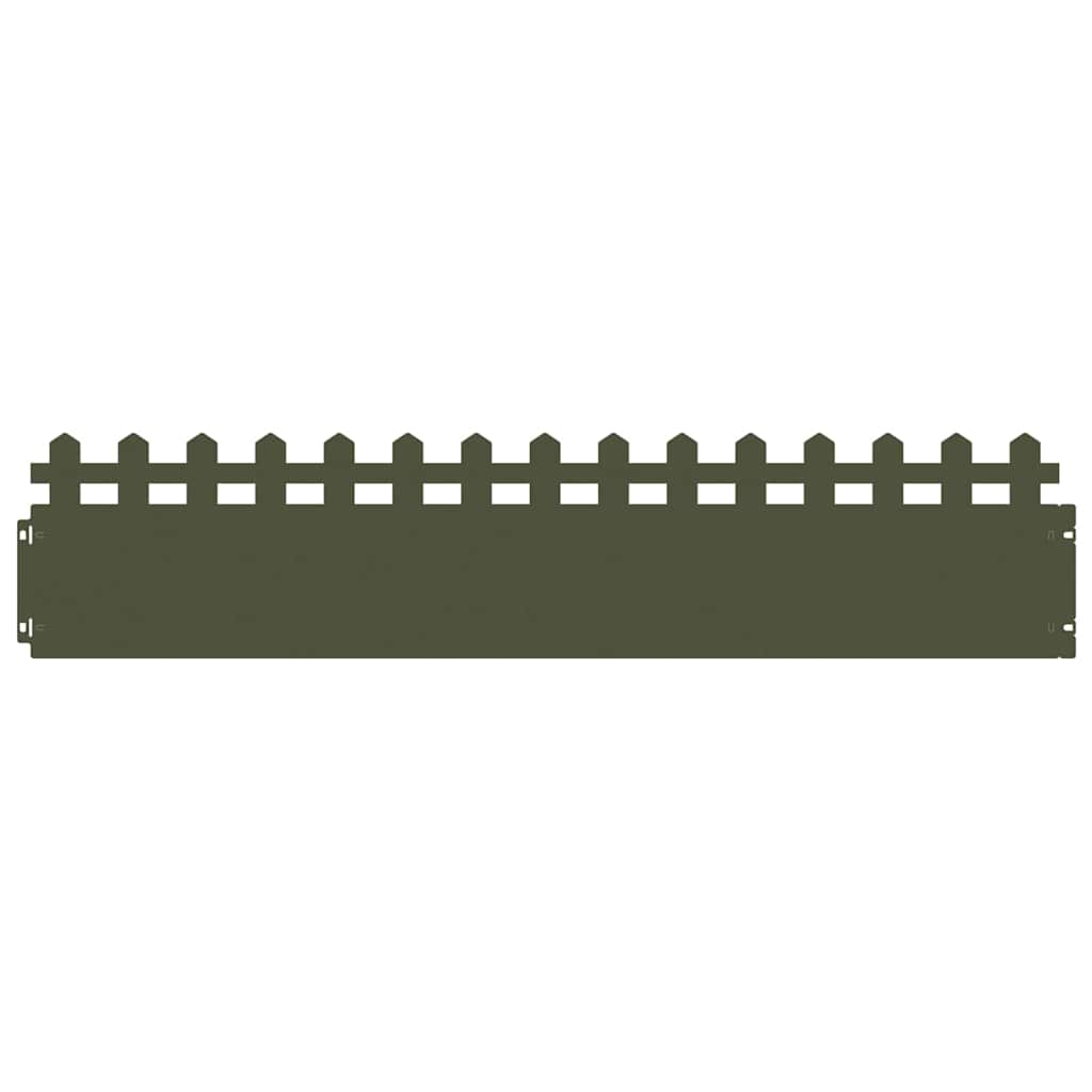Plænekanter 20 pcs Oliven grøn 103 x 0,05 x 22 cm Stål