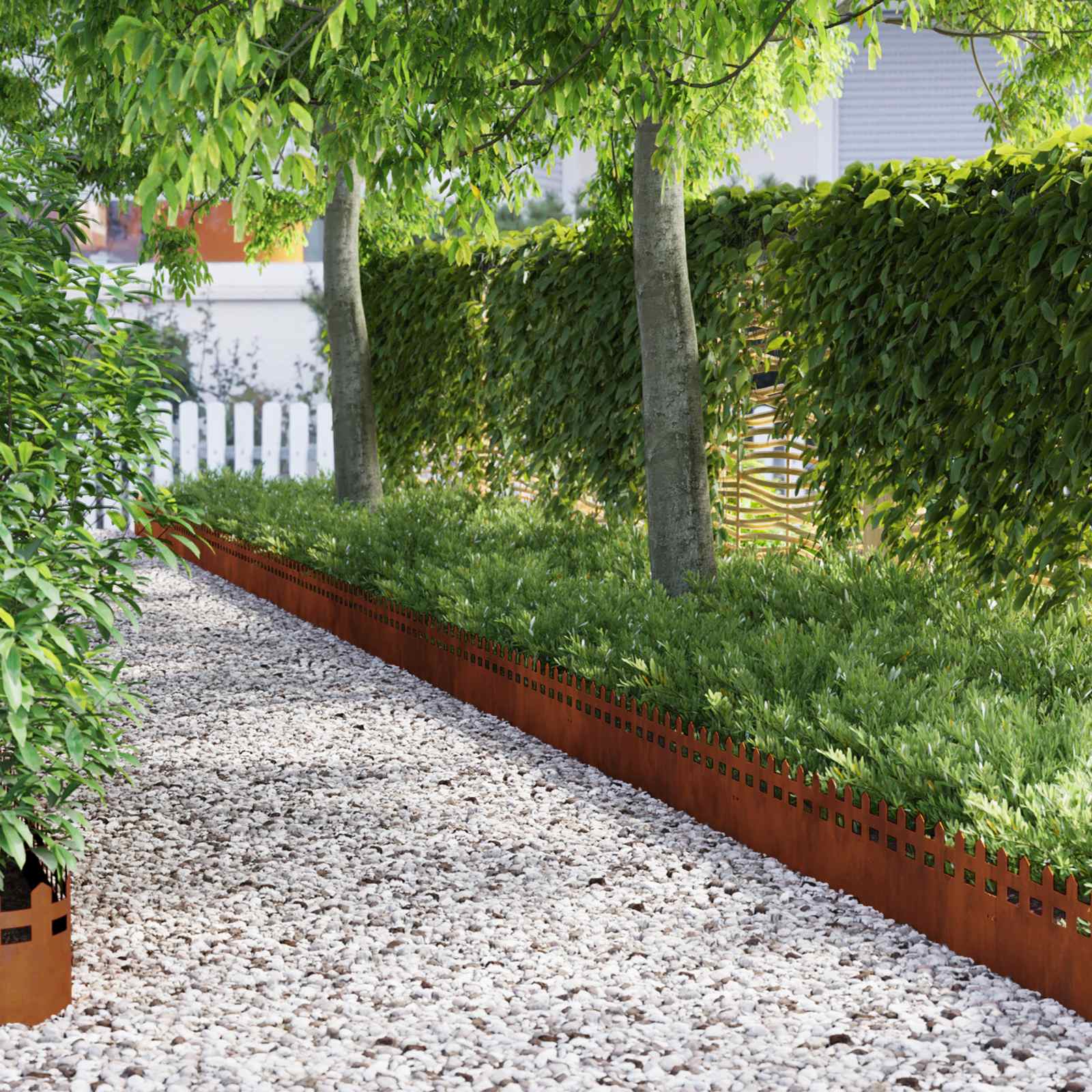Plænekanter 30 pcs Rusten 103 x 0,05 x 22 cm Cortenstål