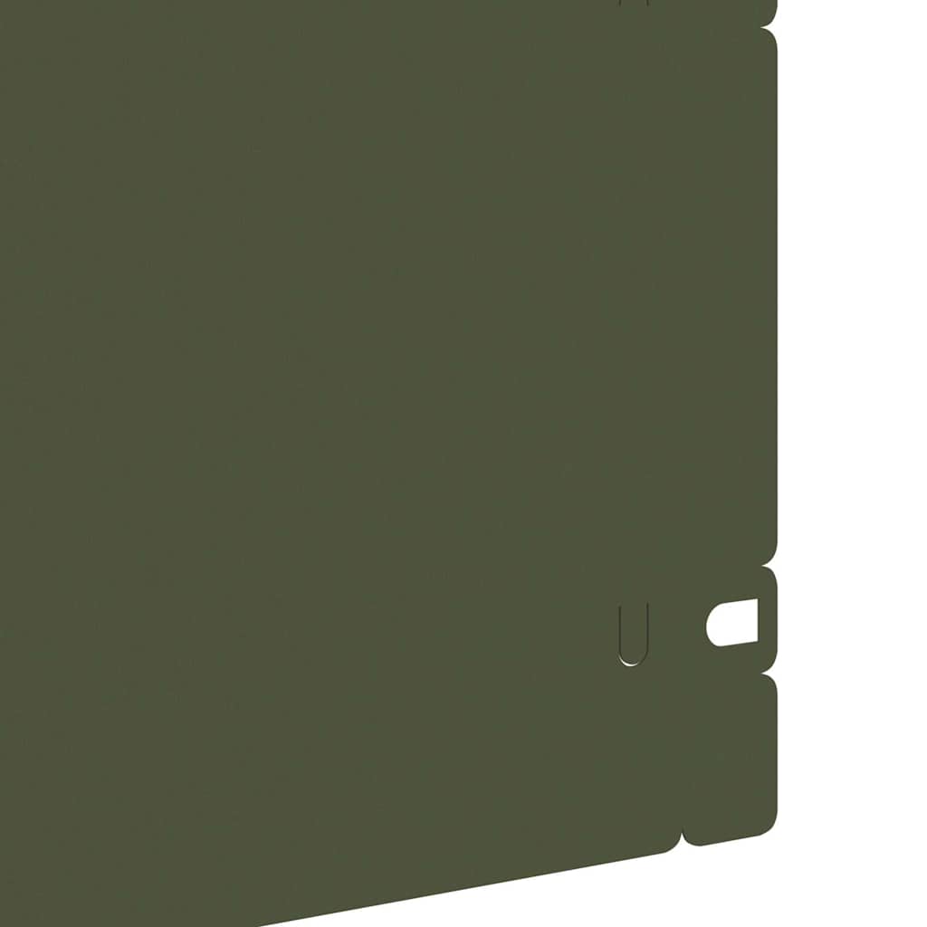 Plænekanter 10 pcs Oliven grøn 103 x 0,05 x 22 cm Stål